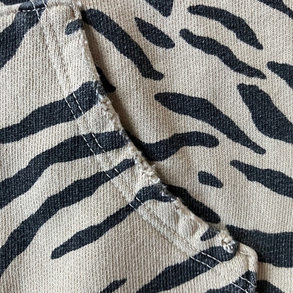 Nili Lotan Distressed Tiger Print Zip-Up Hoodie L XL - Picture 4 of 8